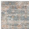 Mia 7 x 5 Medium Soft Fabric Floor Area Rug, Washable, Vintage Two Tone Border Design