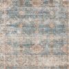 Mia 7 x 5 Medium Soft Fabric Floor Area Rug, Washable, Vintage Two Tone Border Design