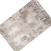 Wyn 7 x 5 Medium Soft Fabric Floor Area Rug, Washable, Abstract Pattern, Gray, Beige