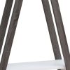 Baki 38 Inch Modern Wood Side Console Table, Corner Compartment, White