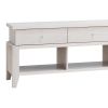 60 Inch Modern TV Media Entertainment Console, 3 Drawers, Wood, White, Oak