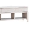 60 Inch Modern TV Media Entertainment Console, 3 Drawers, Wood, White, Oak