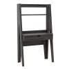 60 Inch Modern Console Sideboard Desk, 2 Shelves, Wood, Distressed Grey