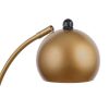 22 Inch Modern Office Table Lamp, Dome Shade, Arc Metal Base, Gold