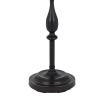 Ava 61 Inch Modern Floor Lamp, Glass Tray Table, 1 USB Port, Dark Bronze