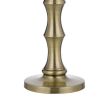Noah 32 Inch Accent Table Lamp Set of 2, Turned Pedestal, Antique Brass