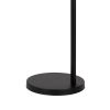 61 Inch Modern Floor Lamp, Hanging Mesh Shade, Metal Base, Black