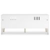 59 Inch TV Media Entertainment Console, 1 Drawer, 2 Cabinets, Antique White