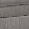 Luna 33 Inch Modular Ottoman, Three Layer Plush Cushioned Seat, Gray