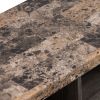 60 Inch Modern TV Entertainment Console, 5 Shelves, Faux Marble Top, Gray
