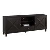 71 Inch Modern TV Entertainment Console, 2 Shelf, 2 Cabinets, Drawer, Brown