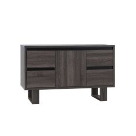 Hosa 47 Inch TV Media Entertainment Console, 2 Drawers, 1 Cabinet, Black