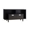 Jett 47 Inch TV Entertainment Console, 2 Drawers, 2 Shelves, U Legs, Brown