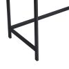 Ann 55 Inch Office Writing Computer Desk, Rustic, 2 Shelves, Steel, Brown