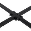 43 Inch Elongated Mirror Top Coffee Table, Iron Frame, Gold Finish, Black