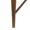 32 Inch Metal Cocktail Table, Circular Pattern Edged Round Top, Copper