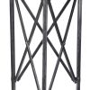 27 Inch Side Table, Round Metal Body, Glass Tabletop, 3 Wheels, Silver