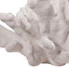 Lily 9 Inch Faux Coral Accent Figurine, Polyresin Tabletop Sculpture, White