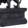 Ari Set of 2 Classic Bookends, Lion Statuette Figurines, Glossy Black Resin
