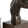 Ari Set of 2 Bookends, Elegant Realistic Horse Bust FIgurines, Dark Brown