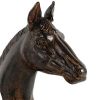 Ari Set of 2 Bookends, Elegant Realistic Horse Bust FIgurines, Dark Brown