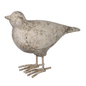 8 Inch Seagull Figurine Sculpture, Cement Table Statue, Weathered White