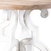 36 Inch Round Table, Classic, Sculptural Base, Wood, Modern, White, Brown