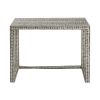 36 Inch Accent Console Table, Capiz Shell Inlay, Rectangular, Gray