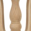 28 Inch Round Side Table, Turned Legs, Classical Style, Wood Grain, Brown