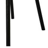 Ada 24 Inch Dining Chair, Cane Rattan Back, Beech Wood, Set of 2, Black
