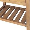 26 Inch Side Table, Classic Look, Drawer, Slatted Shelf, Modern Wood Brown
