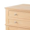 27 Inch Bedside Table, 2 Drawers, Textured Wood, Modern Veneer Finish Brown