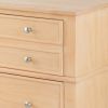 27 Inch Bedside Table, 2 Drawers, Textured Wood, Modern Veneer Finish Brown