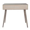 Pia 31 Inch Console Table, Pine Wood, 2 Drawer, Woven Rattan, Rustic Brown