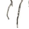 24 Inch Accent Table, Aluminum Metal Branch Tripod Legs, Antique Silver
