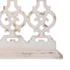 32 Inch Console Table, Fir Wood, Traditional, Scrollwork, Whitewash, Brown