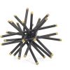 11, 8, 6 Inch Table Top Decorative Abstract Statuettes Set of 3, Black Gold