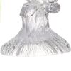 9 Inch 2 Parrots Sculpture Figurine Accent, Clear and Green Faceted Glass