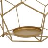 22 Inch Iron Candle Holder, Modern Geometric Accent Hanging Design, Gold