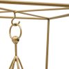 22 Inch Iron Candle Holder, Modern Geometric Accent Hanging Design, Gold