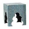 Lez 18, 20 Inch Capiz Accent Table Stool, Set of 2, Blue, White Mosaic Look