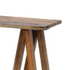Drue 48 Inch Side Console Table, Textured Rustic Brown Wood Frame