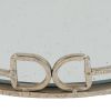 Sui 16 Inch Round Serving Tray, Mirrored Silver Geometric Frame, Medium