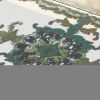 Miki 18 Inch Decorative Tray, Artistic Mirrored Damask Pattern, Gold Finish