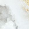 5 Inch Natural White Stone Bookends, Artisanal Textured Geode Rock