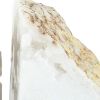 5 Inch Natural White Stone Bookends, Artisanal Textured Geode Rock