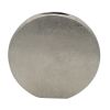 15 Inch Modern Decorative Vase, Round, Silver Finished Aluminum Frame