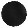 Emu 32 Inch Modern Round Wall Mirror, Beaded Black Metal Accent Frame
