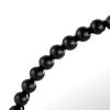 Emu 32 Inch Modern Round Wall Mirror, Beaded Black Metal Accent Frame