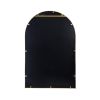 Cod 36 Inch Wall Mounted Mirror, Wide Arched Design Gold Metal Frame